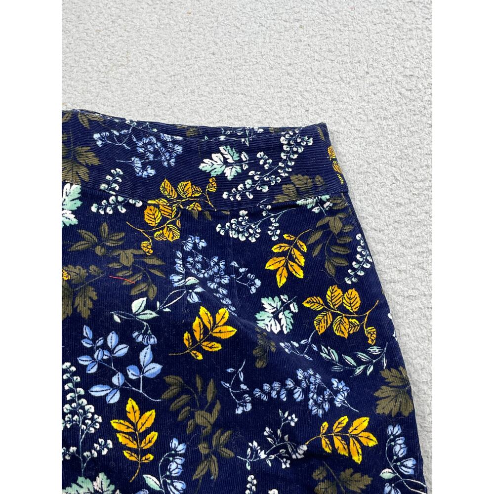 Talbots Womens Size 4 Blue Floral Corduroy Skirts - Picture 7 of 11